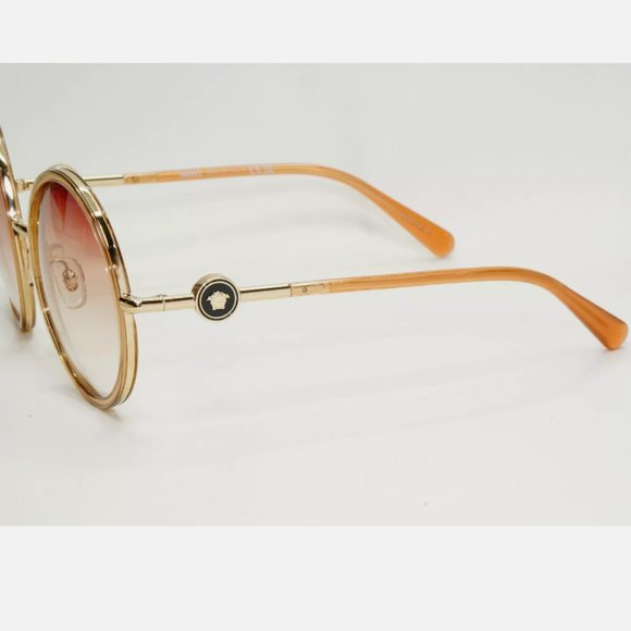 Versace Round Gold Brown Gradient Sunglasses main image 7